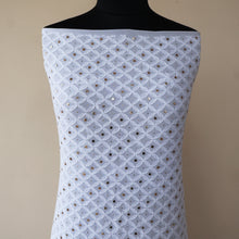 Load image into Gallery viewer, Vaishnavi Viscose Georgette Hand Embroidered/Chikankari Unstitched Kurta Set; Made to Order/ Customizable
