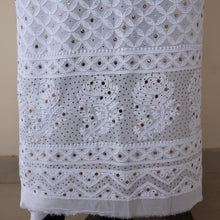 Load image into Gallery viewer, Vaishnavi Viscose Georgette Hand Embroidered/Chikankari Unstitched Kurta Set; Made to Order/ Customizable
