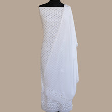 Load image into Gallery viewer, Vaishnavi Viscose Georgette Hand Embroidered/Chikankari Unstitched Kurta Set; Made to Order/ Customizable
