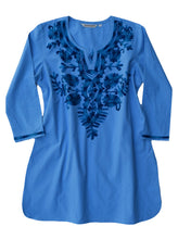 Load image into Gallery viewer, IVY Embroidered Mirror Work Printed Pure Cotton Tunic
