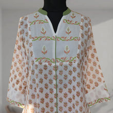 Load image into Gallery viewer, JAIE Block Printed Cotton Hand Embroidered Kurta
