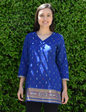 Load image into Gallery viewer, KRITIgold Block Printed Pure Cotton Tunic Top Kurti
