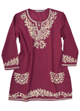 Load image into Gallery viewer, KUMI Embroidered Pure Cotton Tunic, Top, Kurti
