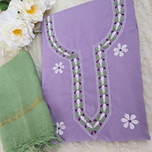 Load image into Gallery viewer, LIPIKA Pure Cotton Hand Embroidered/Chikankari Unstitched Kurta Set; Made to Order/ Customizable
