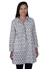 Load image into Gallery viewer, Madhuri Pure Cotton Block Printed Shirt Tunic
