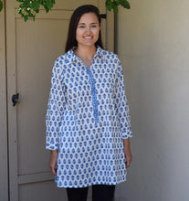 Load image into Gallery viewer, Madhuri Pure Cotton Block Printed Shirt Tunic
