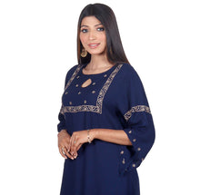 Load image into Gallery viewer, REVAKI Rayon Hand Embroidered Zardozi Kurta with Bell sleeves

