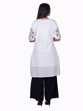 Load image into Gallery viewer, GANGA Cotton Hand Embroidered Tunic Kurta: Made to Order/Customizable
