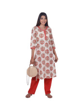 Load image into Gallery viewer, SAHELI-Hand Blocked Printed 100% Cotton Long Kurta : Made to Order

