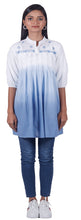 Load image into Gallery viewer, ROOHI Cotton-  Short Pleated Embroidered Tunic/Top
