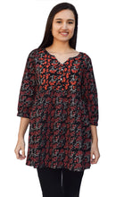 Load image into Gallery viewer, Megha Pure Cotton Printed and Hand Embroidered Tunic
