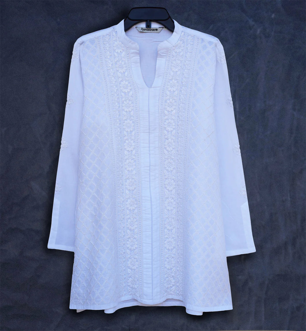 MORA Pure Cotton Hand Embroidered Tunic Top Kurti