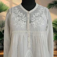 Load image into Gallery viewer, NIMI Chanderi, Hand Embroidered Kurti Top
