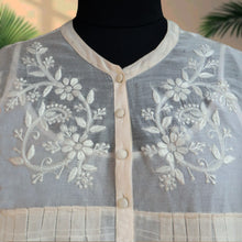 Load image into Gallery viewer, NIMI Chanderi, Hand Embroidered Kurti Top
