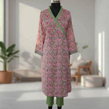 Load image into Gallery viewer, PARI Jaipuri Block Print with Hand Embroidered Kurta Dress and Pant
