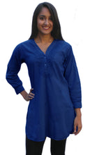 Load image into Gallery viewer, Uma Hand Embroidered Pure Cotton Shirt Tunic (Plus Sizes)
