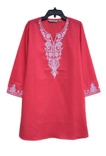 Load image into Gallery viewer, SRB Pure Cotton Self Design Embroidered Tunic, Top, Blouse
