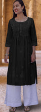 Load image into Gallery viewer, SARA Pure Cotton Hand Embroidered Long Tunic Dress Kurta: Made to Order/Customizable
