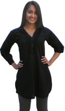 Load image into Gallery viewer, Uma Hand Embroidered Pure Cotton Shirt Tunic (Plus Sizes)
