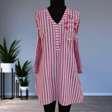 Load image into Gallery viewer, Uma hand-embroidered cotton Shirt tunic
