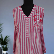 Load image into Gallery viewer, Uma hand-embroidered cotton Shirt tunic
