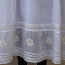 Load image into Gallery viewer, BAANI Pure Cotton, Hand Embroidery/ Chikankari Women Long Flared Dress
