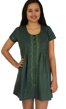 Load image into Gallery viewer, LILY Pure Cotton Hand Embroidered Long Placket Dress, Tunic, Kurti
