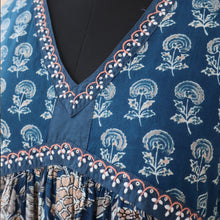 Load image into Gallery viewer, SRISHTI Pure Cotton Block Print, Red Long Tunic/Kurta Dress  Regular and Plus Sizes
