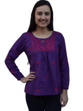 Load image into Gallery viewer, LISA Pure Cotton Han Embroidered Boho Top, Blouse
