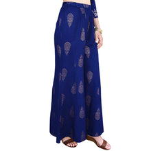 Load image into Gallery viewer, Pria Rayon Pure gold printed Paneled Palazzo Pants
